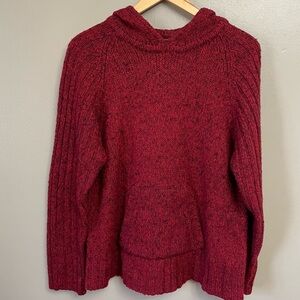 Tangents women’s size Medium Wool Pullover Hoodie Sweater Pockets heathered